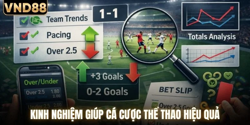 Kinh nghiệm giúp cá cược thể thao hiệu quả